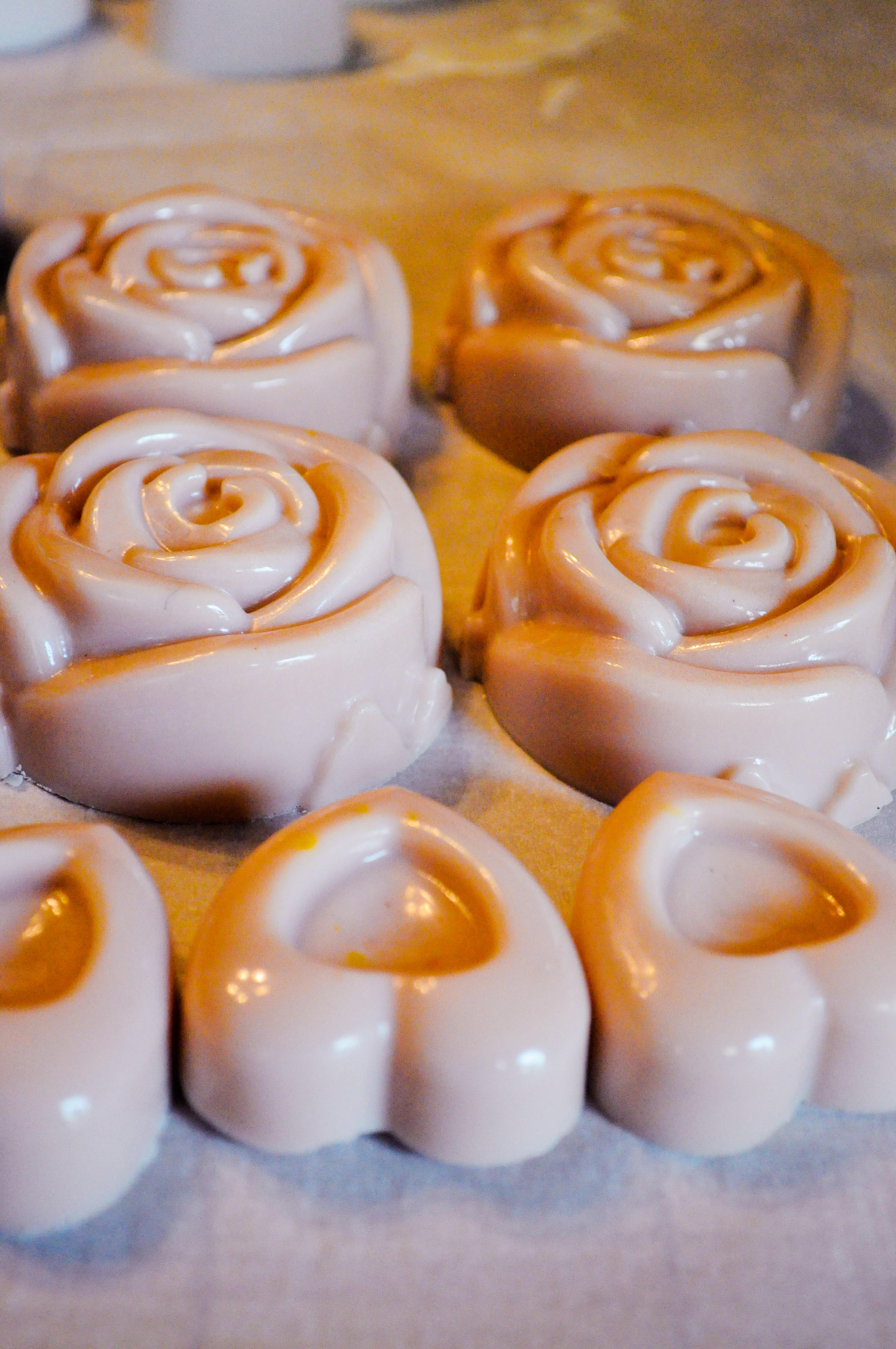 handcrafted rose shaped soaps